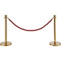 Global Equipment Red Vinyl Braided Rope 59" With Ends For Portable Gold Post EK-S2-RD